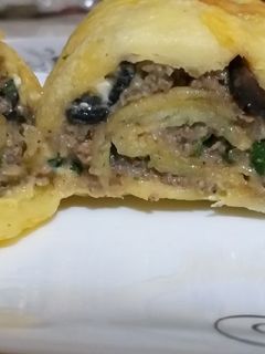 صورة لوصفة رولي البطاطا المقلية محشي لحم مفروم 😍 روعة