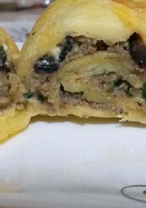 صورة لوصفة رولي البطاطا المقلية محشي لحم مفروم 😍 روعة