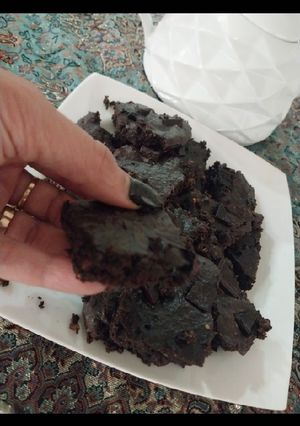 عکسی از دستور براونی رژيمي بدون روغن وارد وشکر