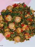 Balado Kreni Daging Sapi mix Daun Singkong