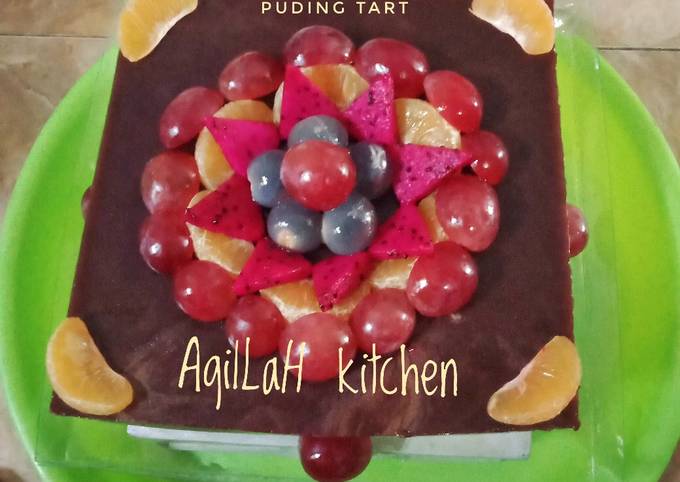 Puding tart buah