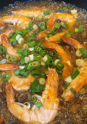 鮮蝦粉絲煲 的食譜成品照片