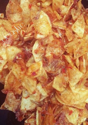 Foto resep Keripik kentang pedas manis