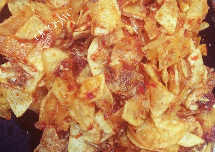 Update Resep Keripik Kentang Pedas Manis Enak