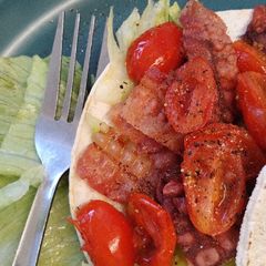 Gluten free wraps 😀BLT A picture of Gluten free wraps 😀BLT.