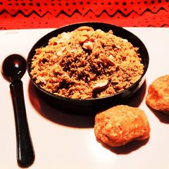 Jaggery panjiri A picture of Jaggery panjiri.