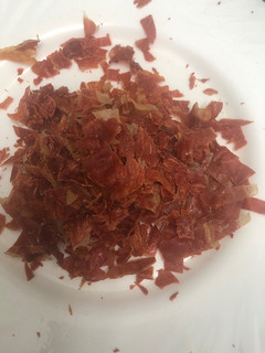 Una foto de 420. Crujiente de jamón serrano al microondas