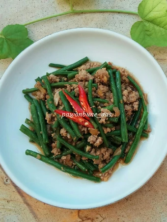 Cara Sederhana Membuat Resep  Baby Buncis Cah Sapi Cincang yang Lezat Sekali, Lezat Sekali