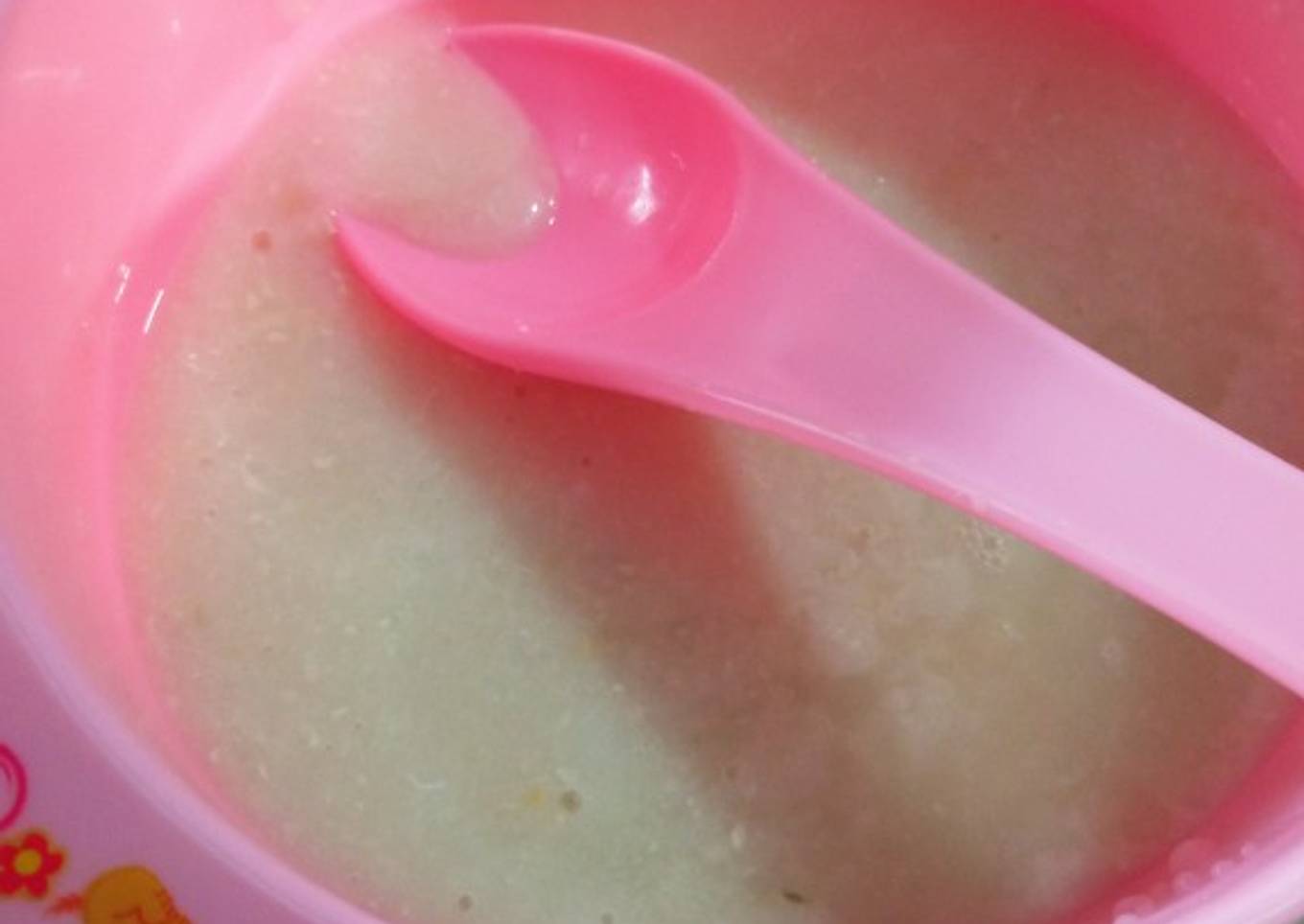 MPASI 6+ Bubur ayam wortel (pakai santan)