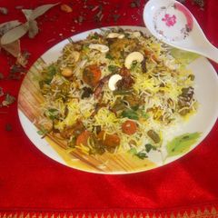 A picture of Hyderabadi Dum Biryani.