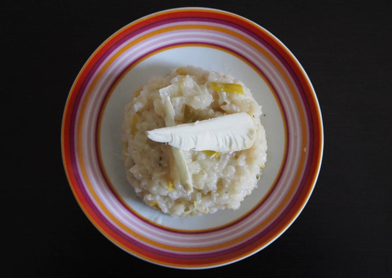 Risotto aux poireaux et chèvre