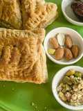 Healthy tasty Puff pastry with nuts