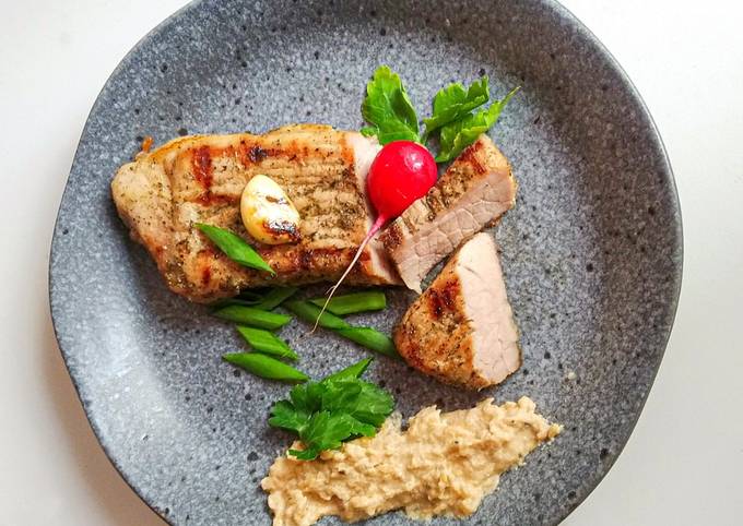 Стейк из свинины 🐷 на сковороде гриль