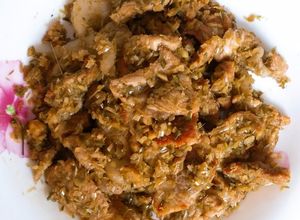 Hình của món Thịt xào sả băm.