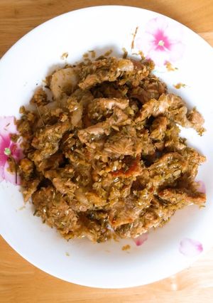 Hình của món Thịt xào sả băm.