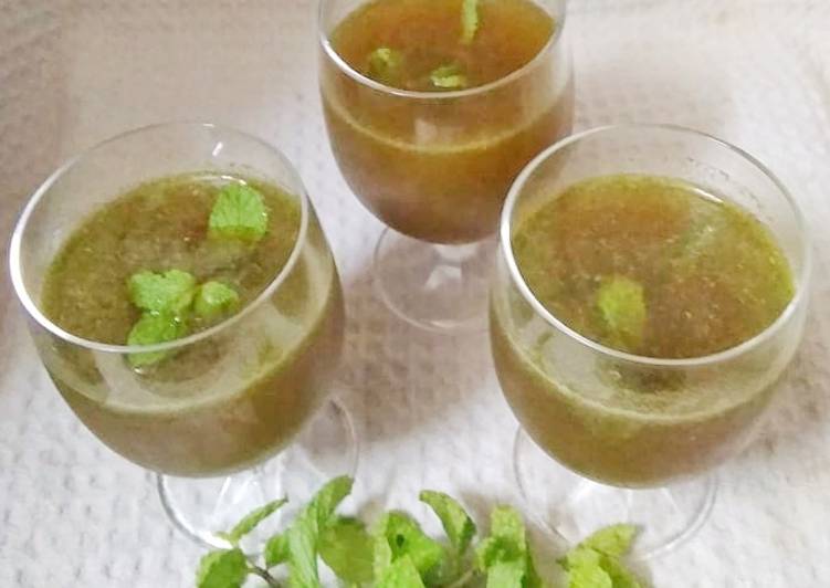 Simple Way to Make Ultimate Jaggery and mint sharbat