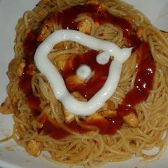 A picture of Chicken Speghtee.