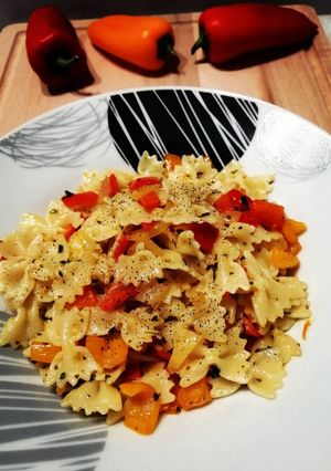 Une photo de Pâtes aux poivrons