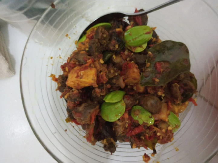 Langkah Mudah untuk Membuat Resep Sambal ati ampela,kentang&amp;amp;pete😋 yang Lezat Sekali Anti Ribet, Mantap Sekali