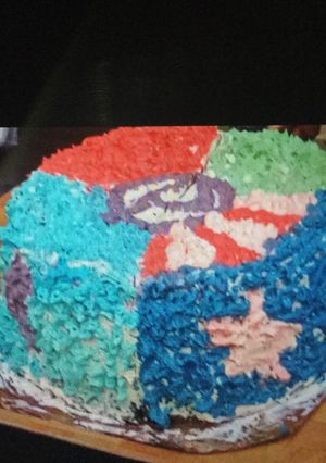 A picture of Blue velvet avengers cake.