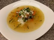 Una foto de nabo blanco en sopa