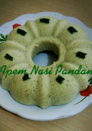 Foto resep Apem Nasi Pandan (tanpa santan)