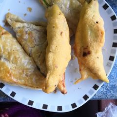 Green chilli Pakora and paties A picture of Green chilli Pakora and paties.