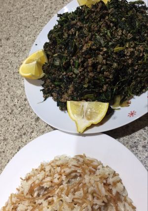 صورة لوصفة سبانخ باللحمة 🍲