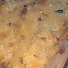A picture of Chicken lasagne.