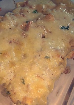 A picture of Chicken lasagne.