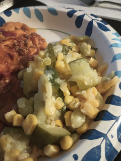A picture of Three Sisters Summer Squash Succotash.
