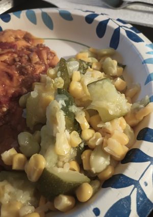 A picture of Three Sisters Summer Squash Succotash.