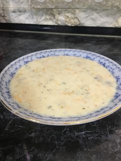 عکسی از دستور سوپ شیر فوری
