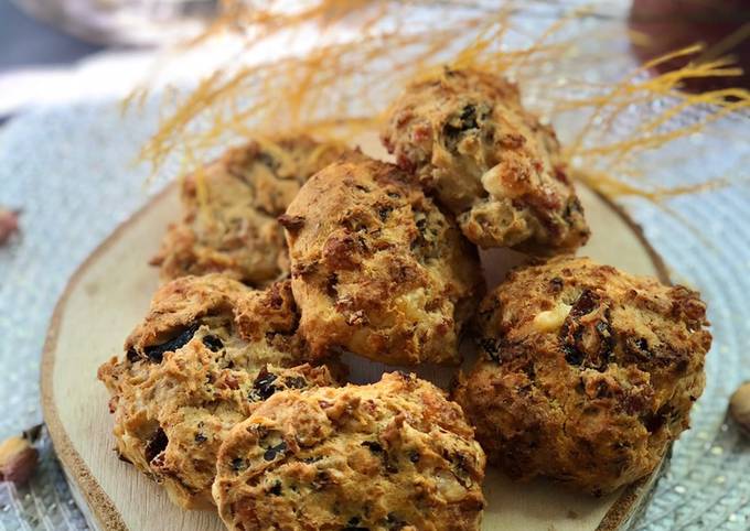 Cookies salĂ©s pruneaux & bacon đ„