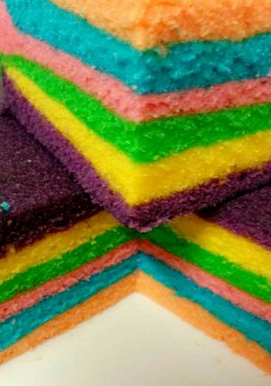 Foto resep Rainbow cake #mamadd
