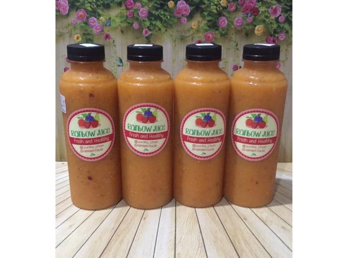 Langkah Mudah untuk Membuat Diet Juice Peach Plum Carrot Mango Mango Chiaseed Anti Gagal