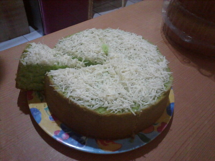 Cara Gampang Menyiapkan Bolu pandan full cheese yang Enak Banget