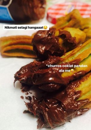 Foto resep Churros eggless pandan ala manda JJ