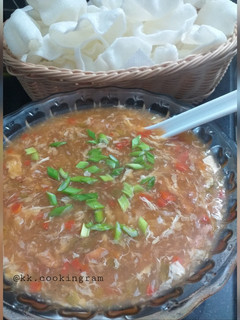 A picture of Restaurant Style Hot & Sour Soup.