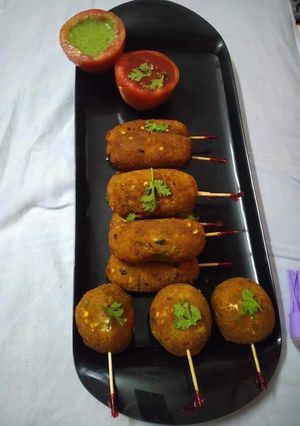 A picture of Veg cheese kebab.