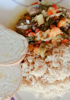 Una foto de Arroz de cebolla