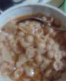 Sopa de caracol #1 con jitomate natural 🍅y con puré de tomate🍅