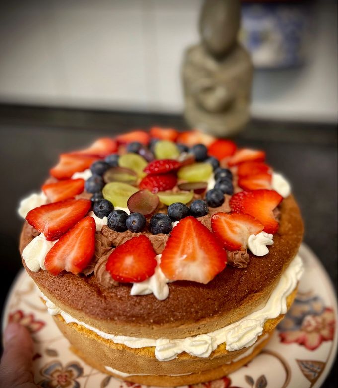 Foto principal de Tarta de nata y frutas