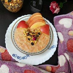 Carrot Oats with Nutty Granola A picture of Carrot Oats with Nutty Granola.