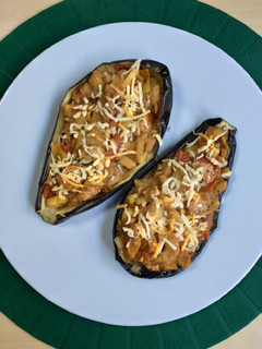 Una foto de Berenjena rellena con manzana