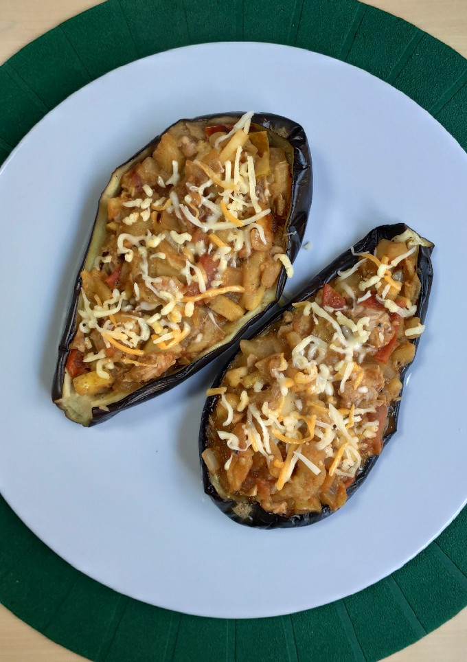 Una foto de Berenjena rellena con manzana