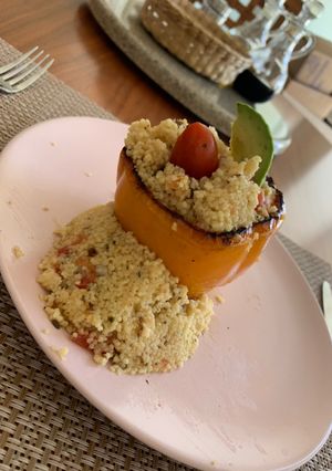 Una foto de Pimiento Relleno de Couscous