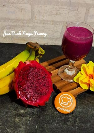 Foto resep Jus Buah Naga Pisang