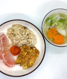 gạo lứt thịt băm