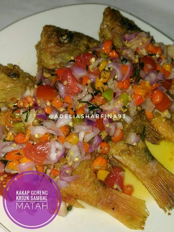 Cara Gampang Membikin Resep Ikan Kakap Goreng Kriuk Sambal Matah yang Bikin Ngiler Anti Ribet, Menggugah Selera